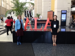 DHC Fellows Lyla Medeiros (Left) and Jennifer Kishi (Right) at ALA 2013